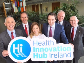 Repro Free Prof. John R. Higgins, Principal Investigator, Health Innovation Hub Ireland; Dave Shanahan, Chair of National Oversight Group, Health Innovation Hub Ireland, Nicola O’Riordan, UCC, Minister for Health Simon Harris TD, Dr. Colman Casey, Director Health Innovation Hub Ireland and John Murphy, Secretary General, Department of Jobs, Enterprise and Innovation pictured at the official launch of Health Innovation Hub Ireland (HIHI) in UCC, Cork. Ireland’s first national Health Innovation Hub will directly improve treatment and care for patients. The Minister announced government funding, through the Department of Health and the Department of Jobs, Enterprise and Innovation in conjunction with Enterprise Ireland of €5 million for the establishment of Health Innovation Hub Ireland, which is led by University College Cork (UCC). Health Innovation Hub Ireland, a partnership of clinicians, academics, innovators and entrepreneurs from across Ireland will accelerate healthcare innovation and commercialisation, by addressing healthcare challenges and in doing so will create jobs and exports for the country Pic Daragh Mc Sweeney/Provision